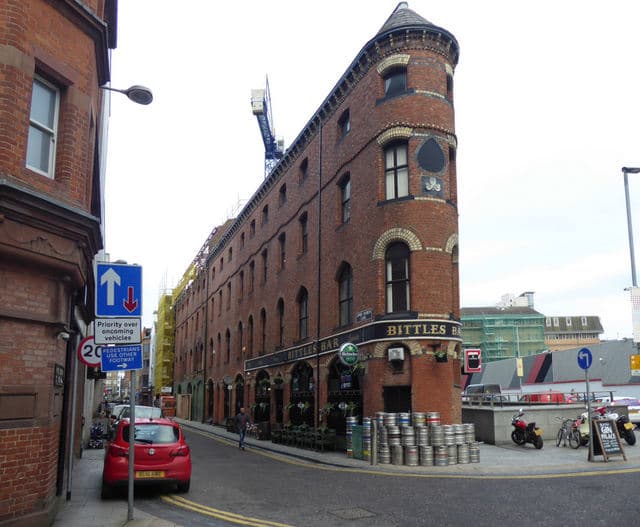 A tightly cropped detail of a Belfast venue