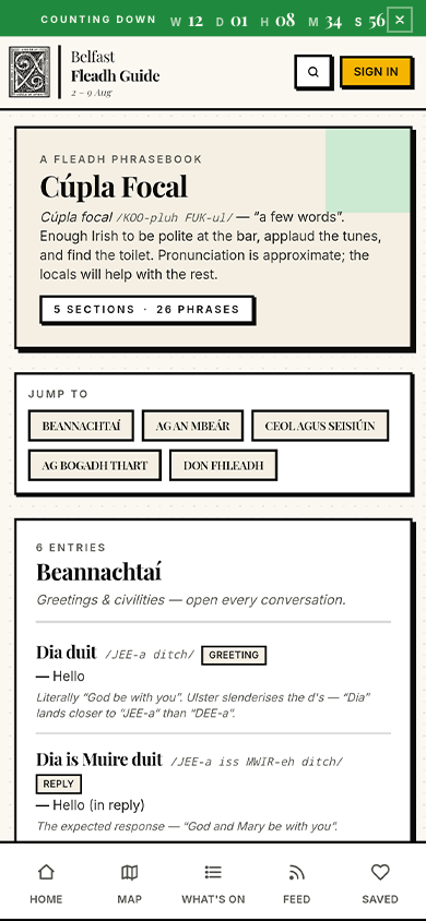Ulster Irish phrasebook